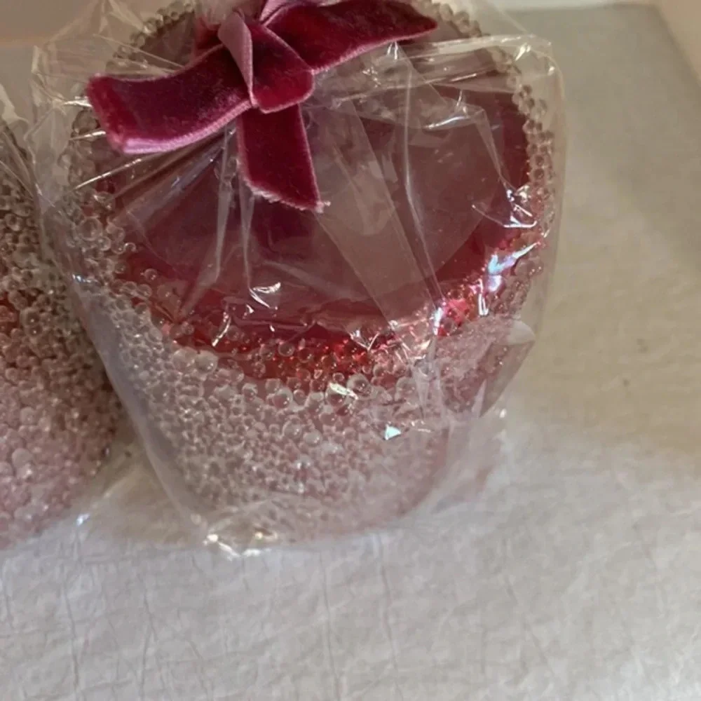Z Gallerie Red Holiday Jeweled Candle NWT